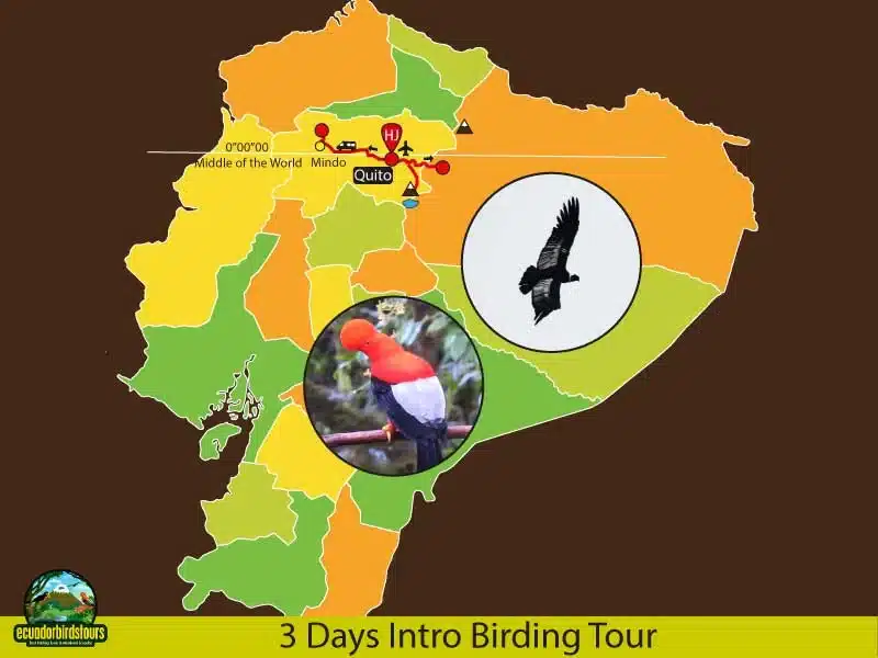 3 days birding in ecuador map by ecuador birds tours 85be282a